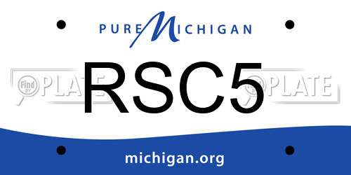 RSC5 Michigan License Plate