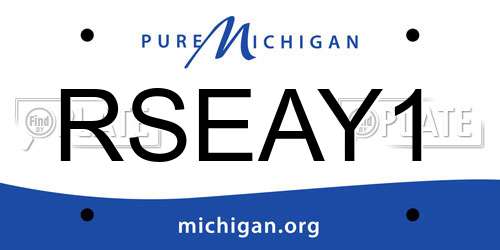 RSEAY1 Michigan License Plate