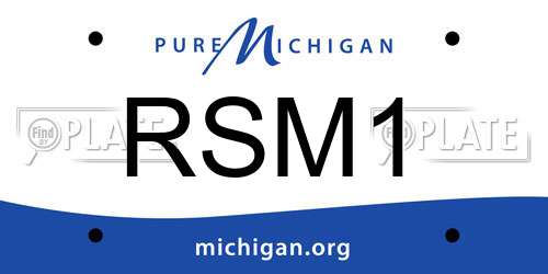 RSM1 Michigan License Plate