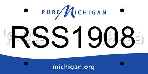 RSS1908 Michigan License Plate
