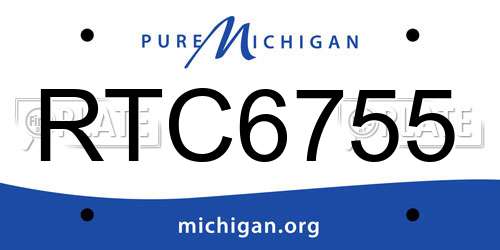 RTC6755 Michigan License Plate