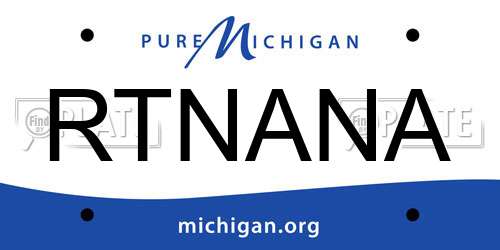 RTNANA Michigan License Plate
