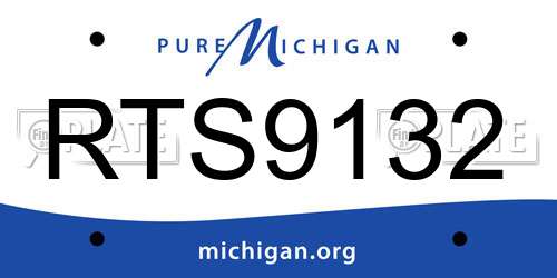 RTS9132 Michigan License Plate
