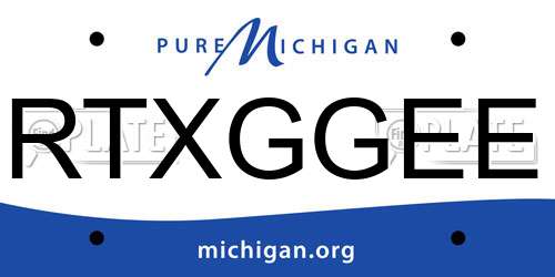 RTXGGEE Michigan License Plate