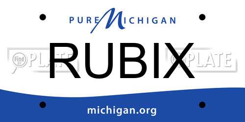 RUBIX Michigan License Plate
