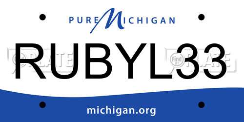 RUBYL33 Michigan License Plate