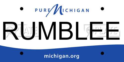 RUMBLEE Michigan License Plate
