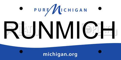 RUNMICH Michigan License Plate