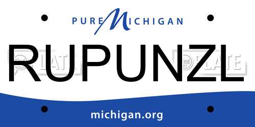 RUPUNZL Michigan License Plate