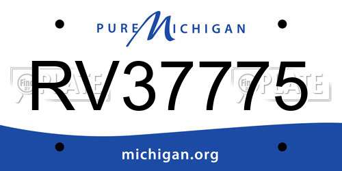 RV37775 Michigan License Plate