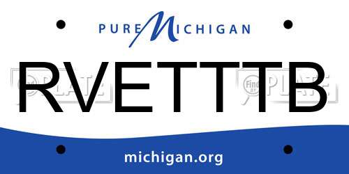 RVETTTB Michigan License Plate