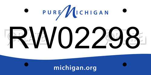 RW02298 Michigan License Plate