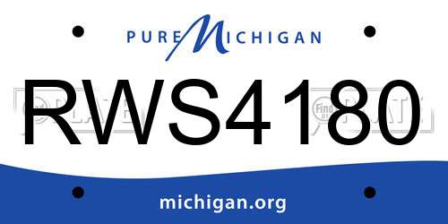 RWS4180 Michigan License Plate