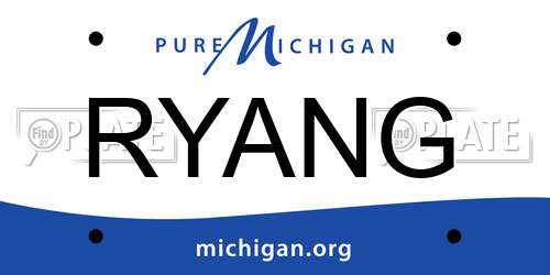 RYANG Michigan License Plate