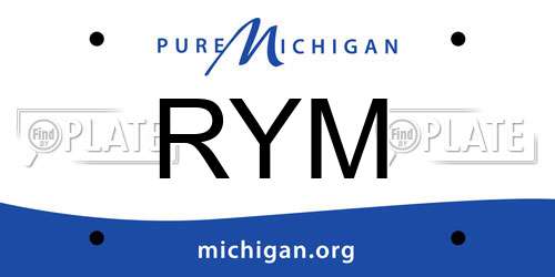 RYM Michigan License Plate