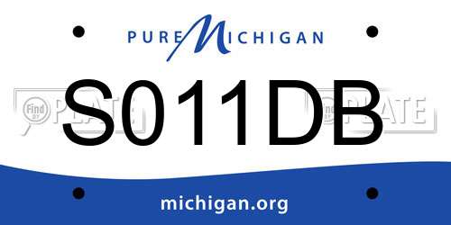 S011DB Michigan License Plate