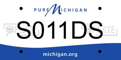 S011DS Michigan License Plate