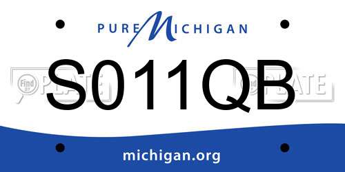 S011QB Michigan License Plate