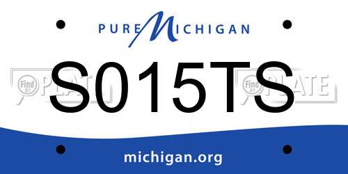 S015TS Michigan License Plate