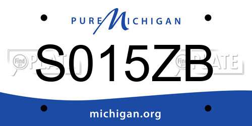 S015ZB Michigan License Plate