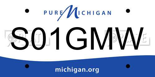 S01GMW Michigan License Plate