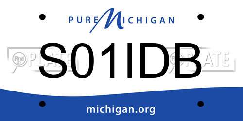 S01IDB Michigan License Plate