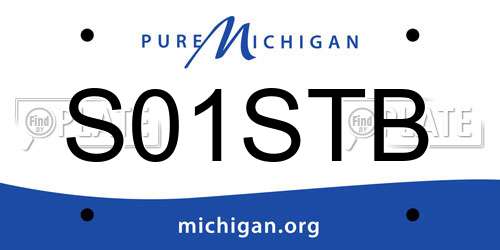 S01STB Michigan License Plate
