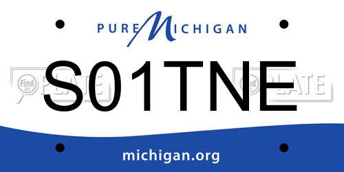 S01TNE Michigan License Plate