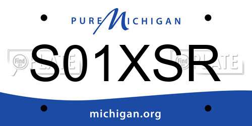 S01XSR Michigan License Plate