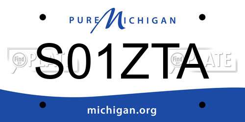 S01ZTA Michigan License Plate