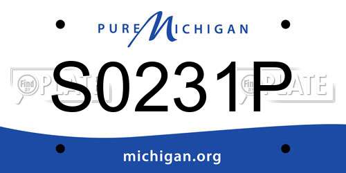S0231P Michigan License Plate