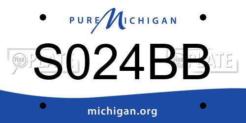 S024BB Michigan License Plate