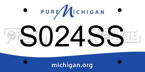 S024SS Michigan License Plate