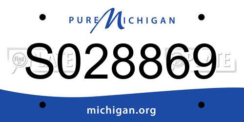 S028869 Michigan License Plate