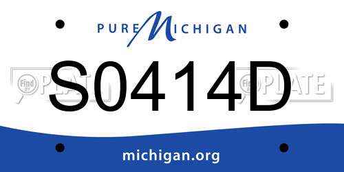 S0414D Michigan License Plate
