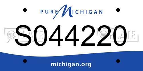 S044220 Michigan License Plate