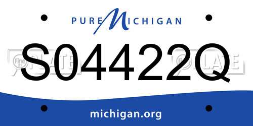 S04422Q Michigan License Plate