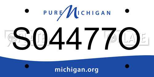 S04477O Michigan License Plate