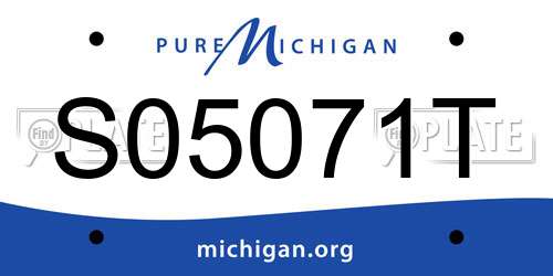 S05071T Michigan License Plate