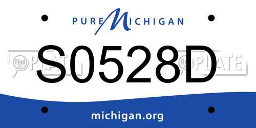S0528D Michigan License Plate
