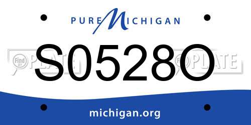 S0528O Michigan License Plate