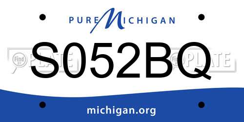 S052BQ Michigan License Plate