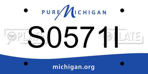 S0571I Michigan License Plate