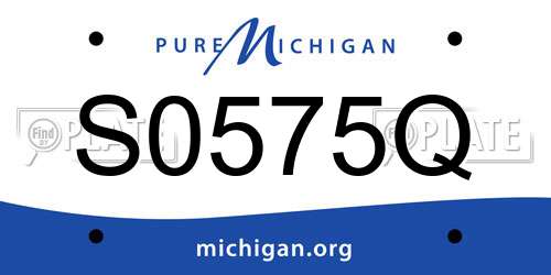 S0575Q Michigan License Plate