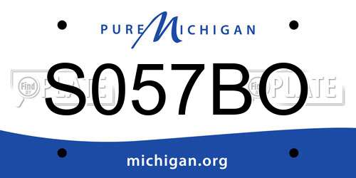 S057BO Michigan License Plate