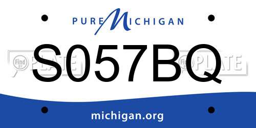 S057BQ Michigan License Plate