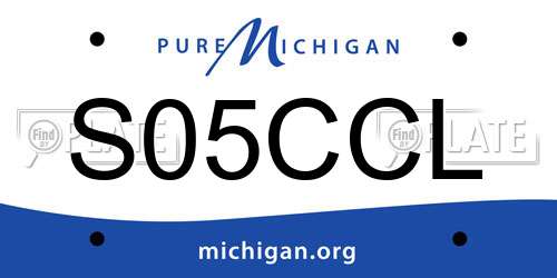 S05CCL Michigan License Plate