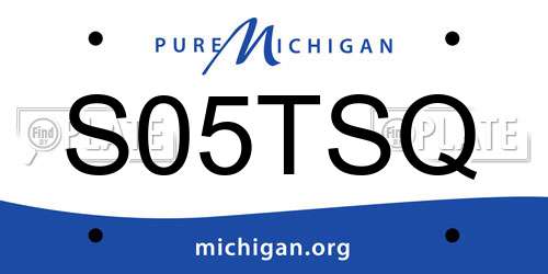 S05TSQ Michigan License Plate