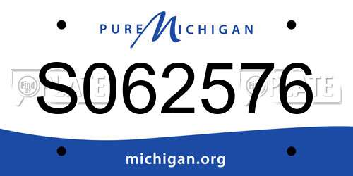 S062576 Michigan License Plate