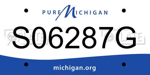 S06287G Michigan License Plate